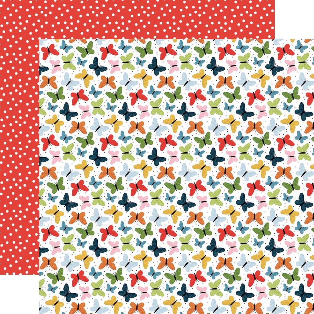 Echo Park Little Things Mean A Lot 12"X12" Double-Sided Cardstock: Bright Butterflies (MAL411008)