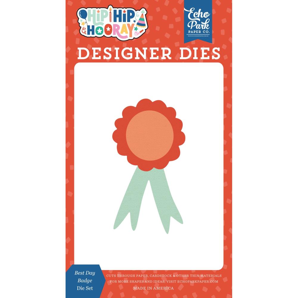 Echo Park Hip Hip Hooray Small Die Set: Best Day Badge (HHH409045)