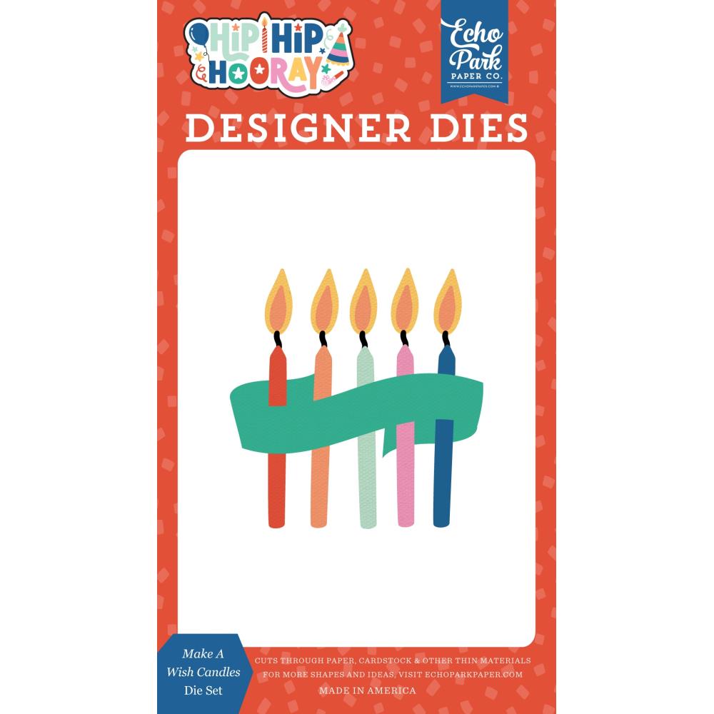 Echo Park Hip Hip Hooray Small Die Set: Make A Wish Candles (HHH409041)