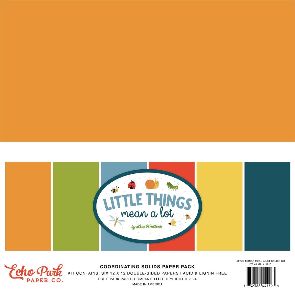 Echo Park Little Things Mean A Lot 12"X12" Solids Collection Kit (MAL411015)