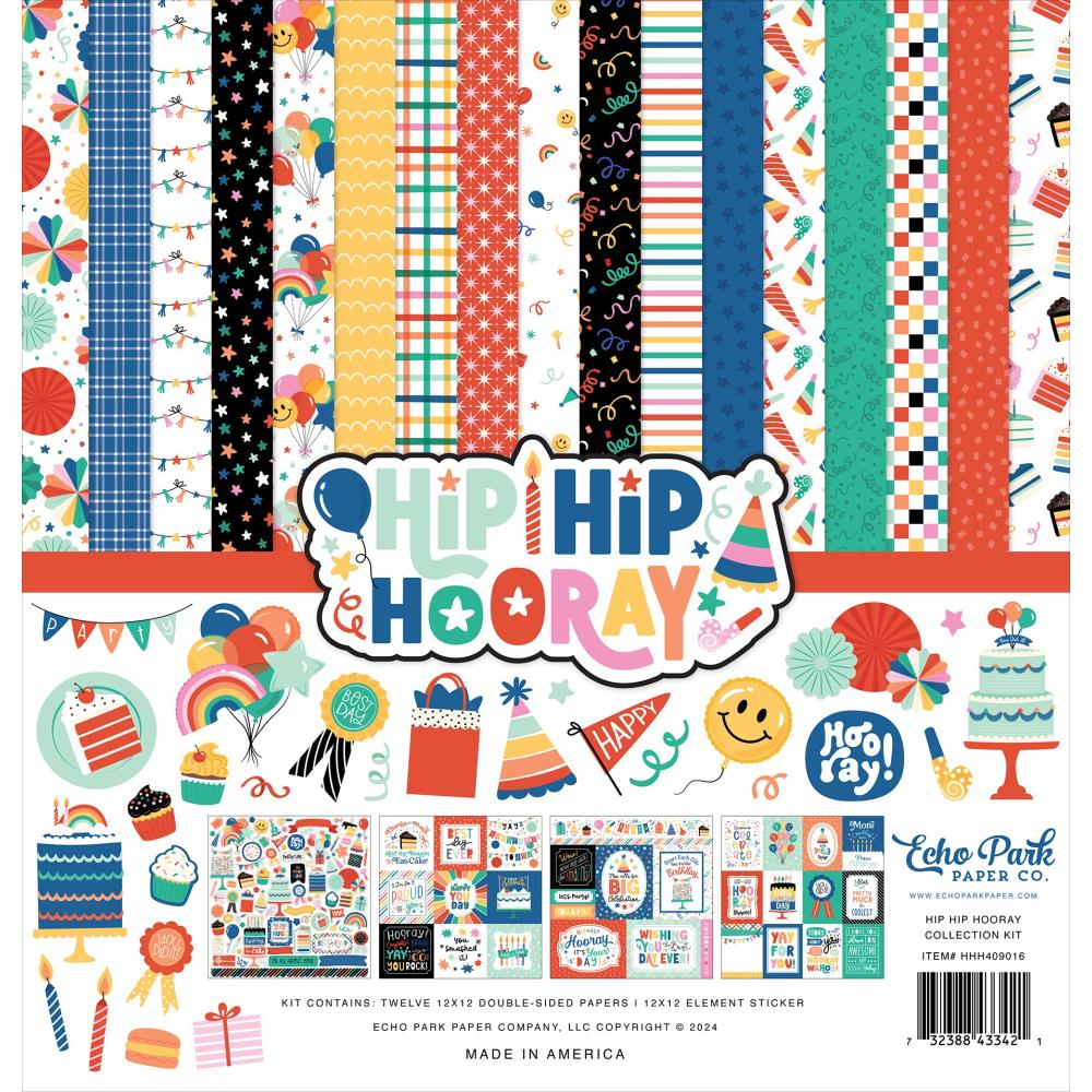 Echo Park Hip Hip Hooray 12"X12" Collection Kit (HHH409016)