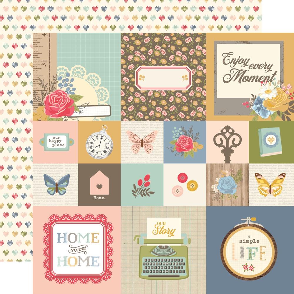 Simple Stories Front Porch 12"X12" Double-Sided Carstock: 2X2/ 4X4 Elements (23813)