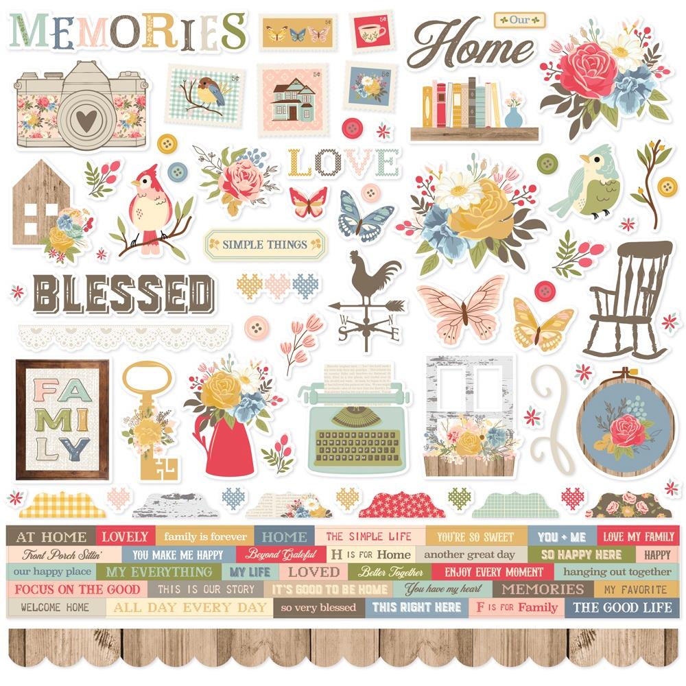 Simple Stories Front Porch 12"X12" Cardstock Stickers (23802)