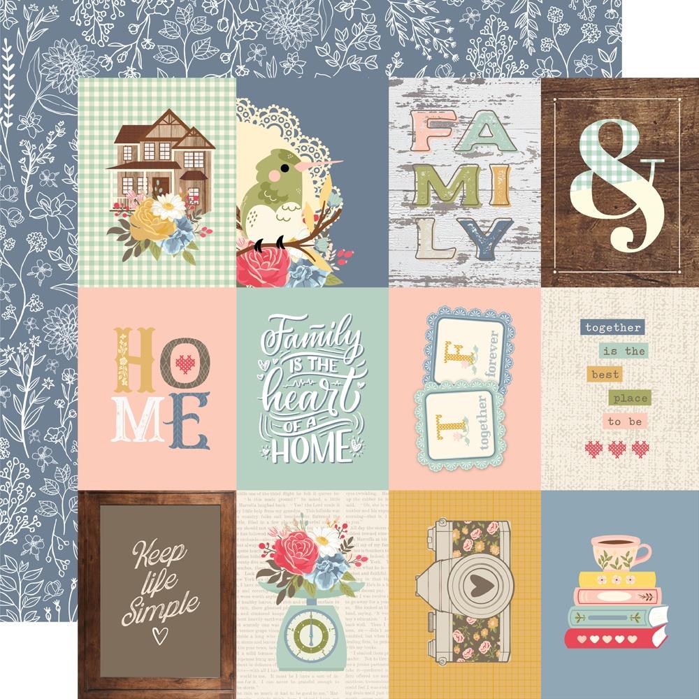 Simple Stories Front Porch 12"X12" Double-Sided Carstock: 3X4 Elements (23812)