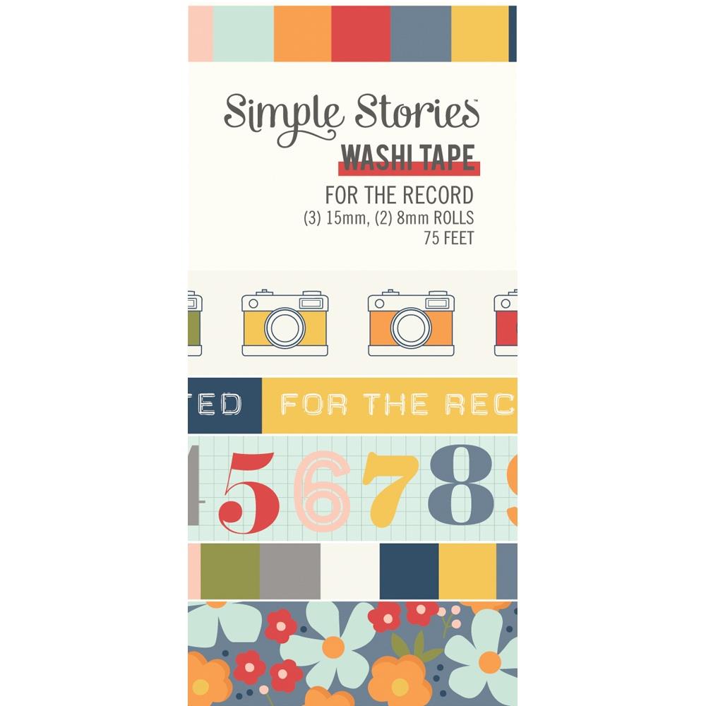 Simple Stories For The Record Washi Tape, 5/Pkg (23530)