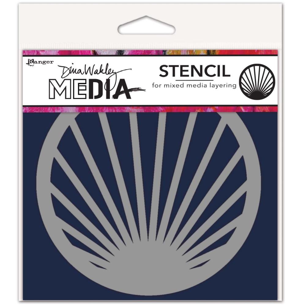 Dina Wakley 5"X5" Media Stencils: Burst Coaster (MDSN1GJ38)