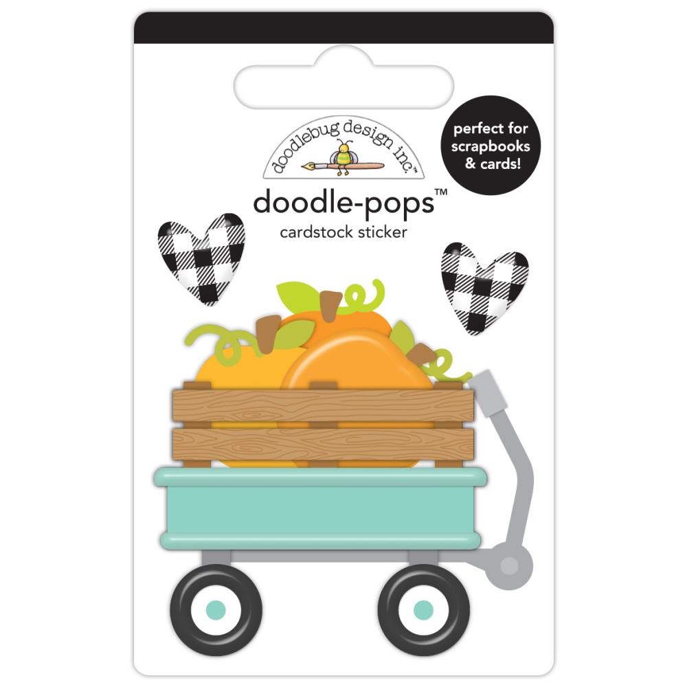 Doodlebug Farmhouse Doodle-Pops 3D Sticker: Country Pumpkins (8626)