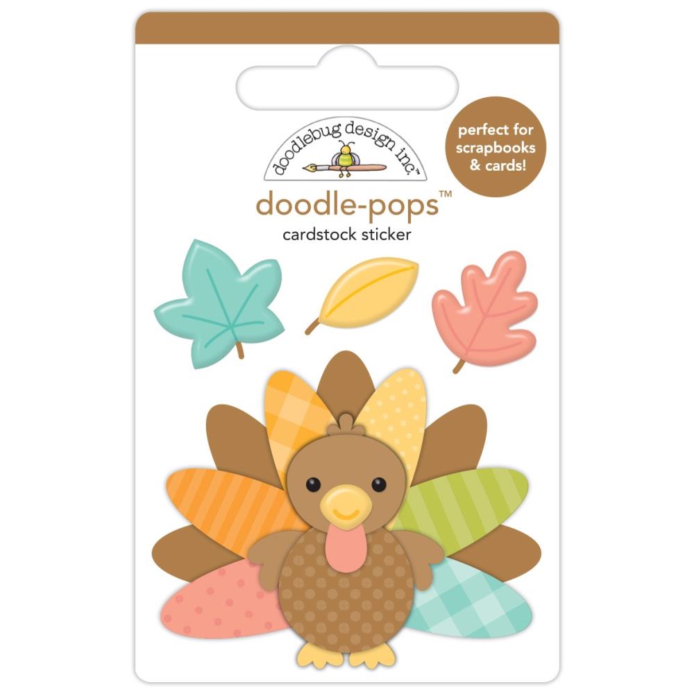 Doodlebug Doodle-Pops 3D Farmhouse Sticker: Turkey Time (8625)