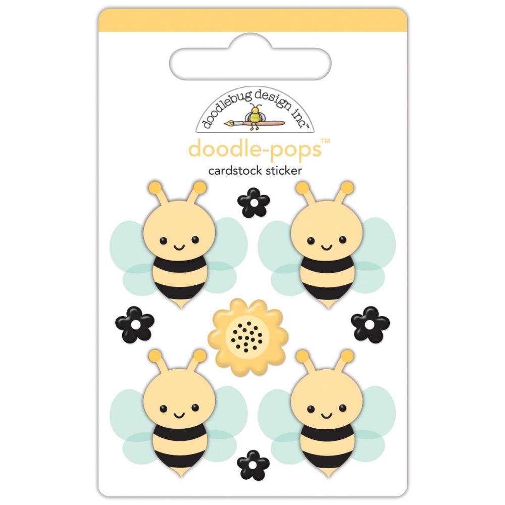 Doodlebug Doodle-Pops 3D Farmhouse Sticker: Busy Bees (8623)