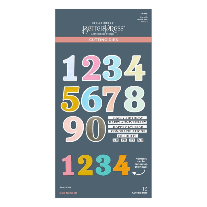 Spellbinders From Color Mix Celebrations Etched Dies: Bold Numbers (5A002HXD1GKGY)