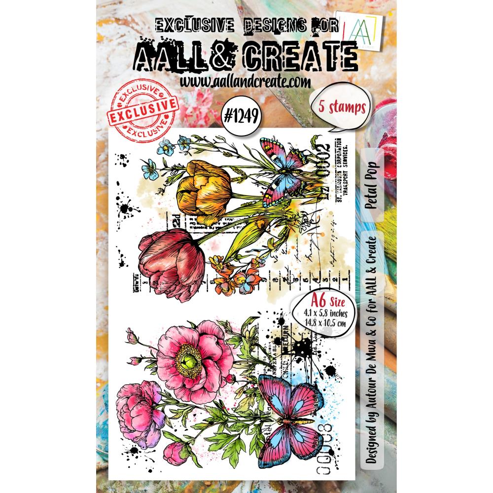 AALL And Create A6 Photopolymer Clear Stamp Set: Petal Pop (AALLTP1249)