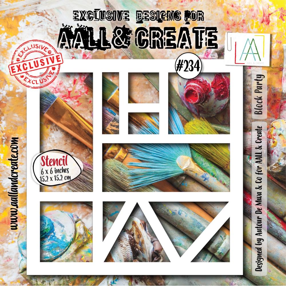 AALL And Create 6"X6" Stencil: Block Party (AALLPC234)