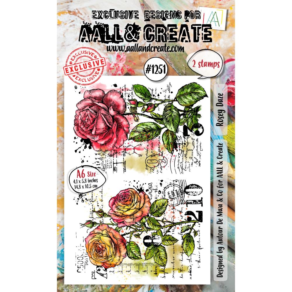 AALL And Create A6 Photopolymer Clear Stamp Set: Rosey Daze (AALLTP1251)