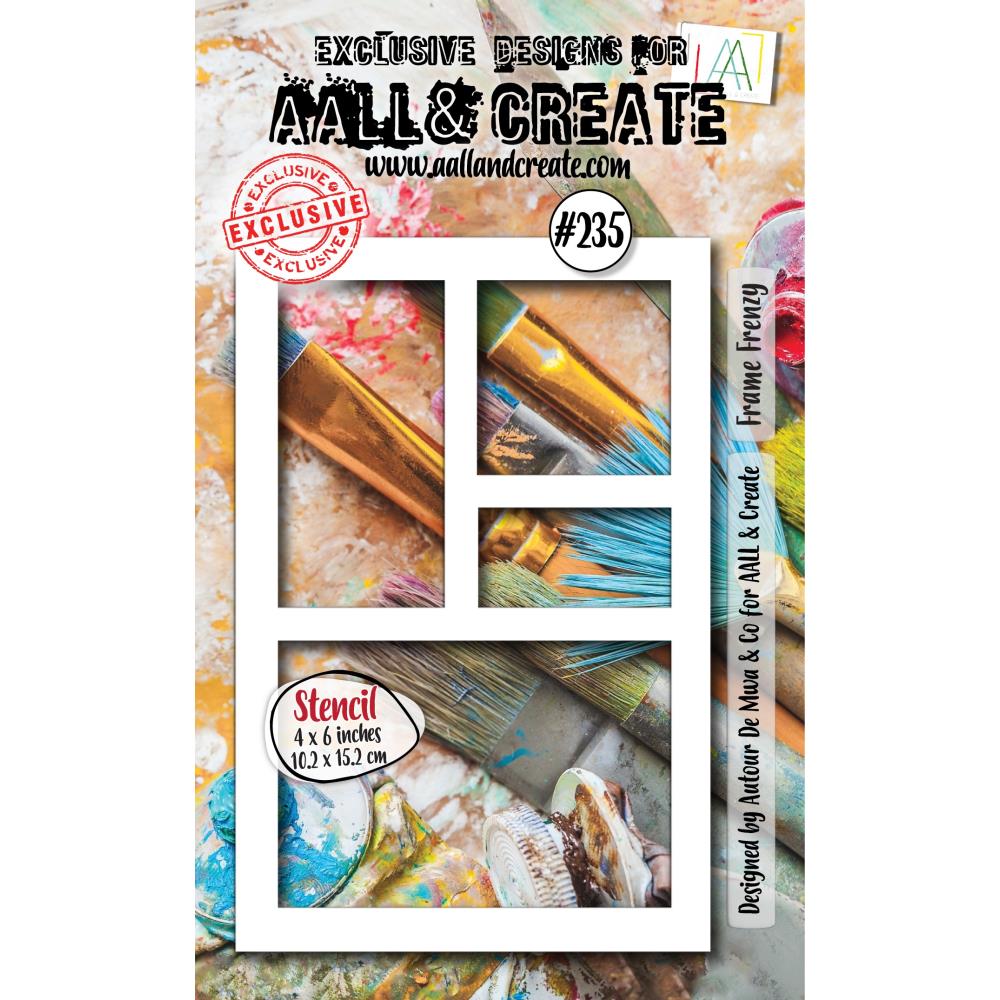 AALL And Create 6"X6" Stencil: Frame Frenzy (AALLPC235)