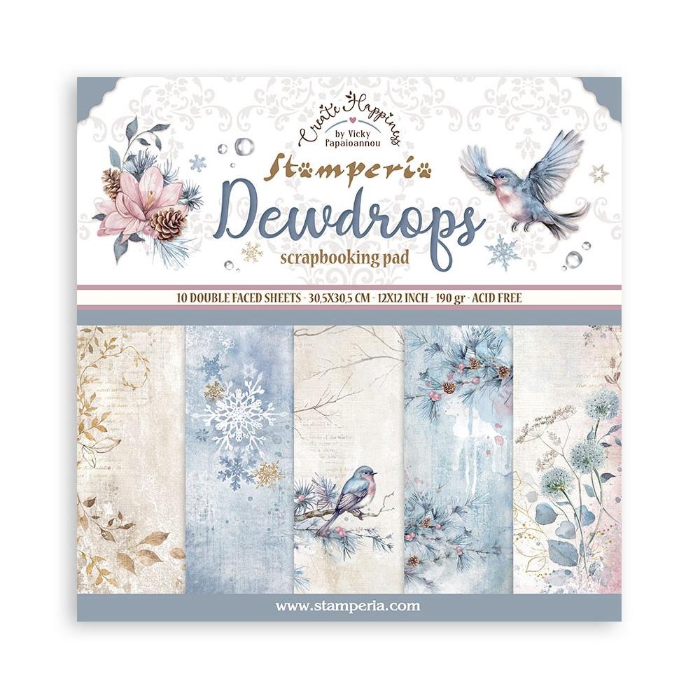 Stamperia Create Happiness Dewdrops 12"X12" Double-Sided Paper Pad, 10/Pkg (SBBL163)