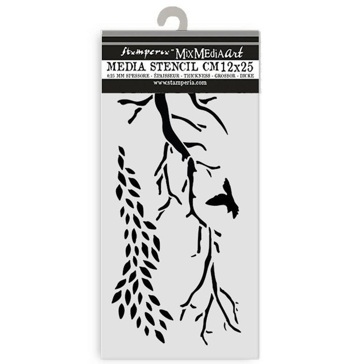 Stamperia Create Happiness Dewdrops 4.72"X9.84" Stencil: Branches (KSTDL106)