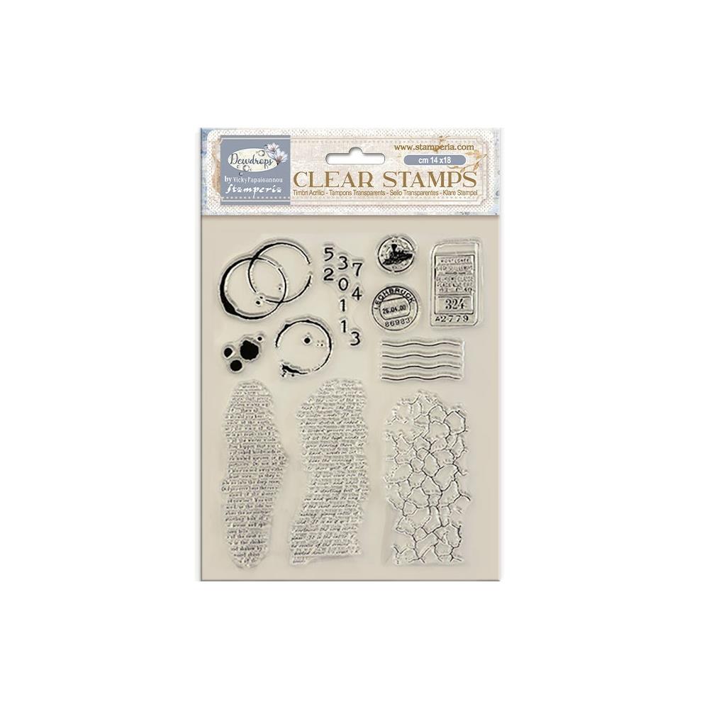 Stamperia Create Happiness Dewdrops Clear Stamps: Mixed Backgrounds (WTK208)