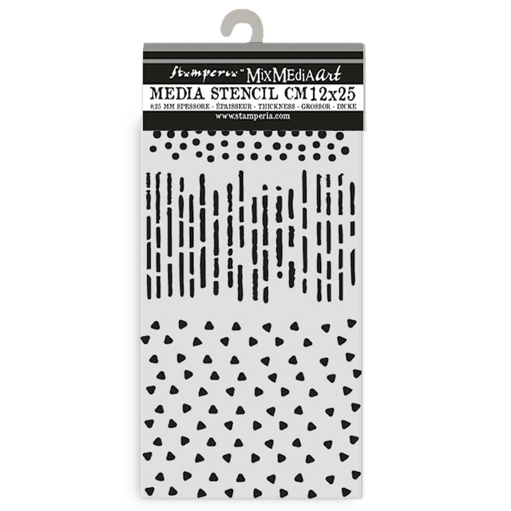 Stamperia Create Happiness Dewdrops 4.72"X9.84" Stencil: Patterns (KSTDL107)