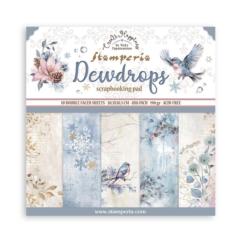 Stamperia Create Happiness Dewdrops 8"X8" Double-Sided Paper Pad, 10/Pkg (SBBS119)