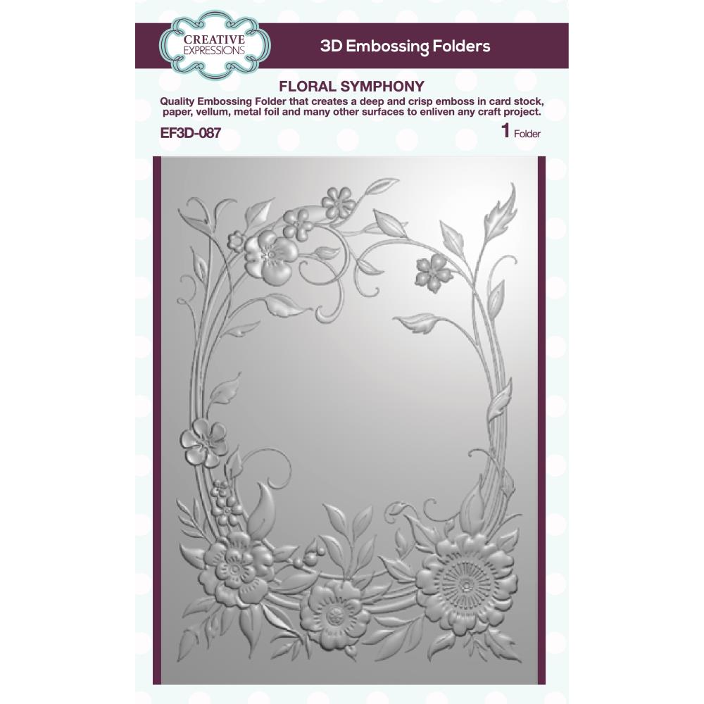 Creative Expressions 5"X7" 3D Embossing Folder: Floral Symphony (EF3D087)