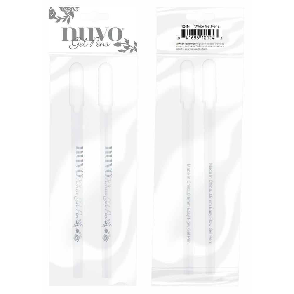 Tonic Studios Nuvo Gel Pens: White, 2/Pkg (124N)