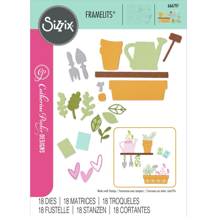 Sizzix Thinlits Die Set: Greenhouse Finds #2, 18/Pkg, By Catherine Pooler  (666797)