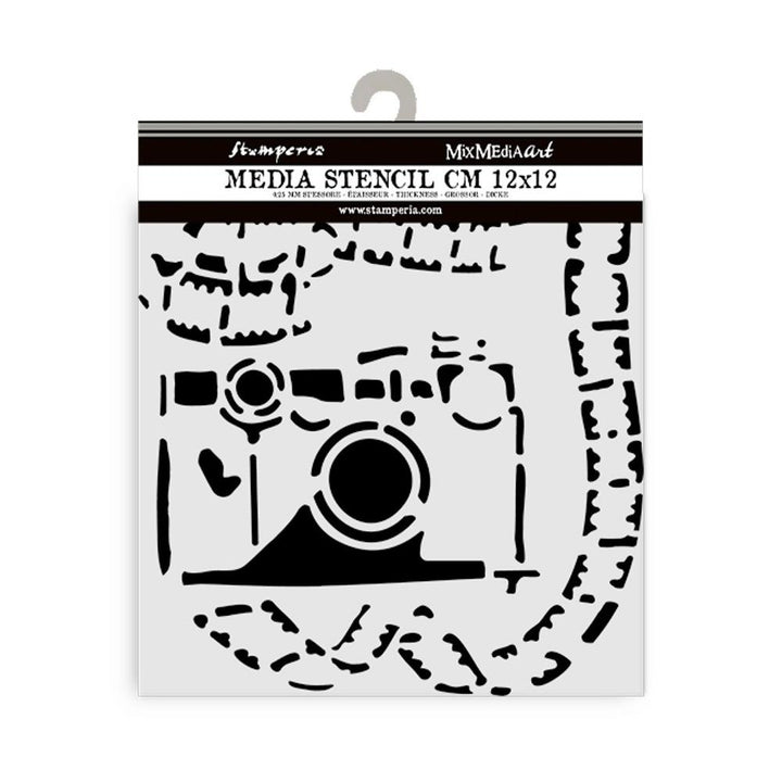 Stamperia Art Of Travelling 4.72"X9.84" Stencil: Photography (KSTDS09)