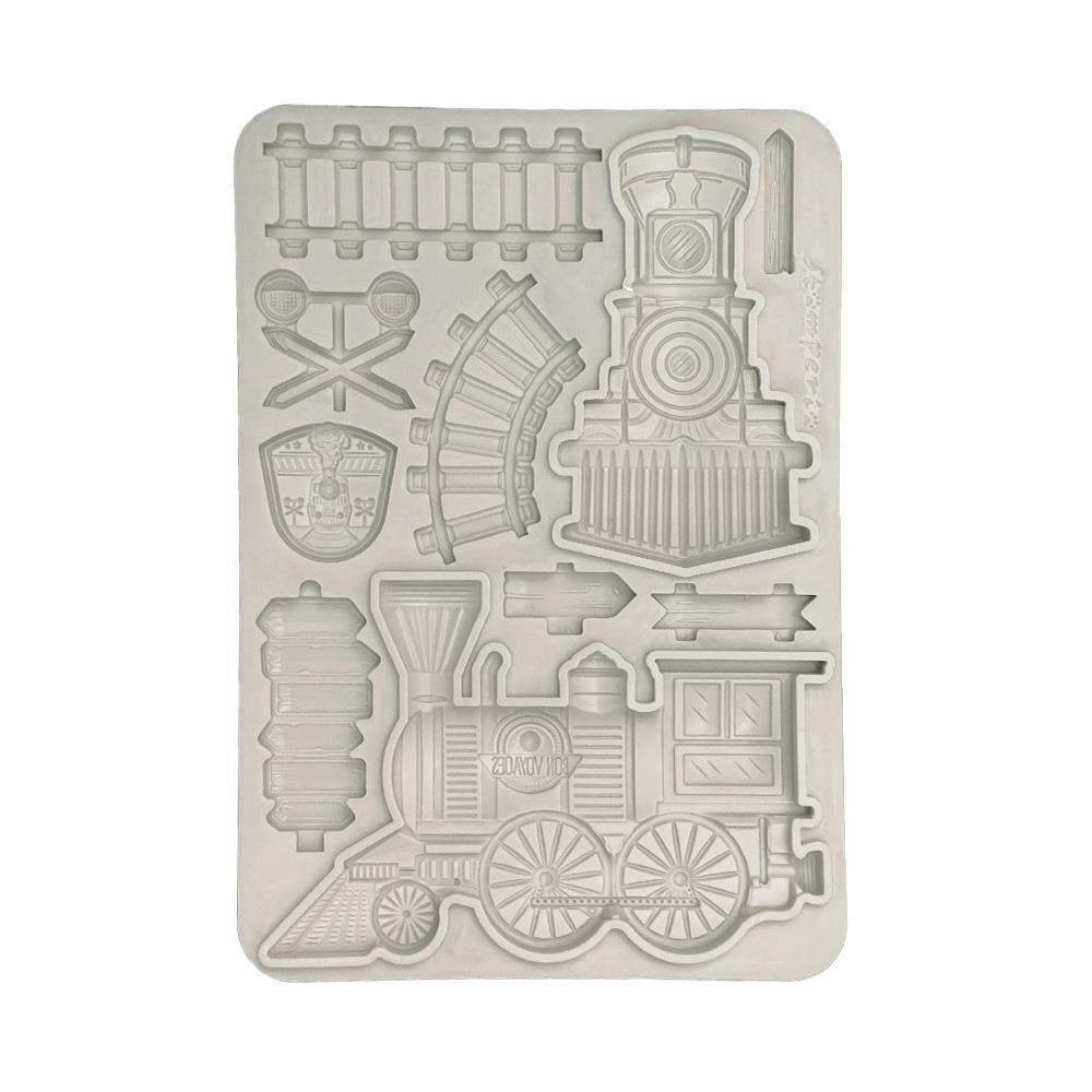 Stamperia Art Of Travelling A5 Silicone Mold: Train (KACMA549)