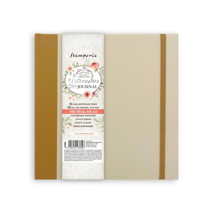 Stamperia Create Happiness 5.83"X5.83" Mixed Media Journal Watercolor Pages, 18 Pages (JCH06)