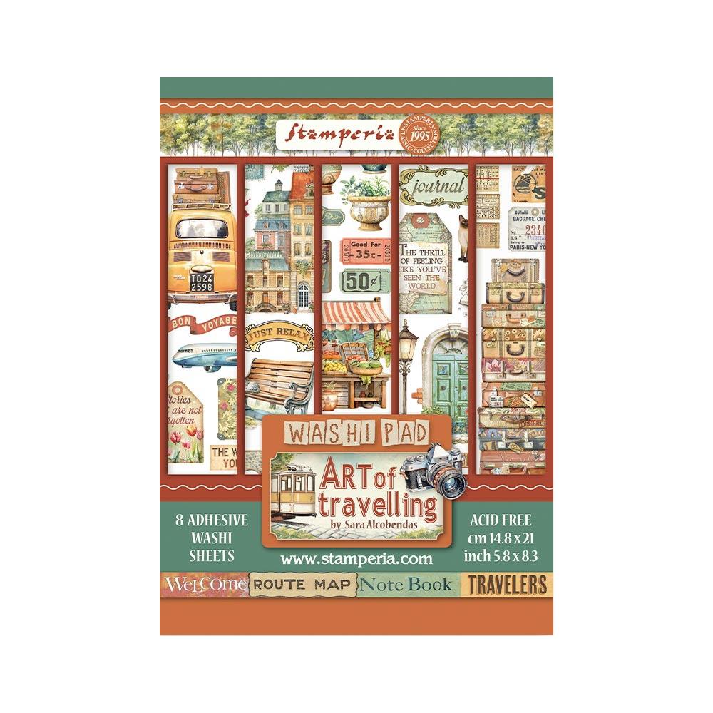 Stamperia Art Of Travelling A5 Washi Pad, 8/Pkg (SBW14)