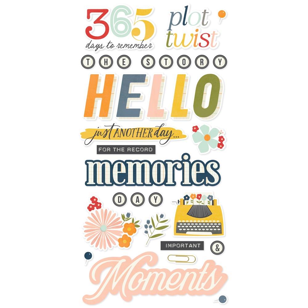 Simple Stories For The Record Foam Stickers, 57/Pkg (23526)