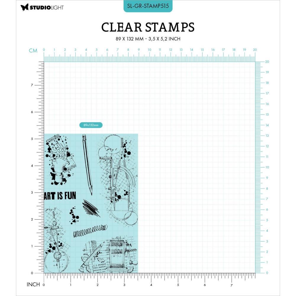 Studio Light Grunge Clear Stamps: Nr. 515, Creative Invention (SSAMP515)