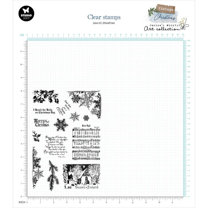 Studio Light Jenine's Mindful Art Clear Stamp: Nr. 546, Winter Elements (STAMP546)