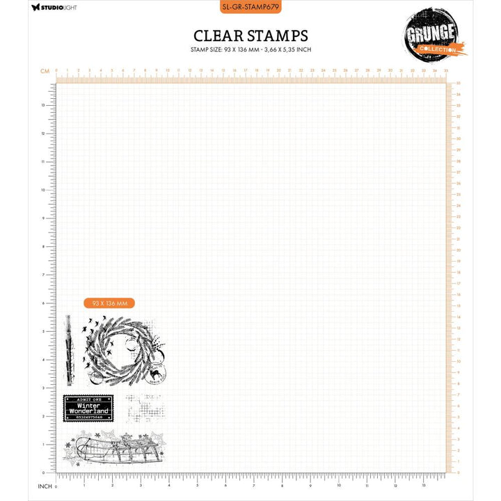 Studio Light Grunge Clear Stamp: Nr. 679, Winter Wonderland (5A0023JB1G6LV)