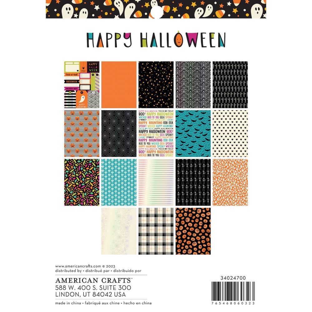 American Crafts Happy Halloween 6"X8" Paper Pad: w/Holographic Foil, 36/Pkg (ACHH4700)