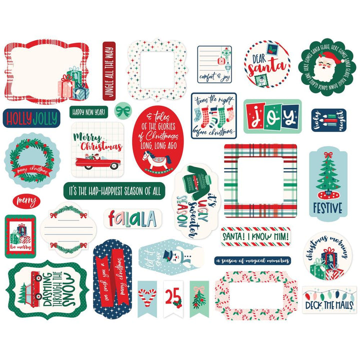 Echo Park Happy Holidays Cardstock Ephemera: Icons (PH327024)
