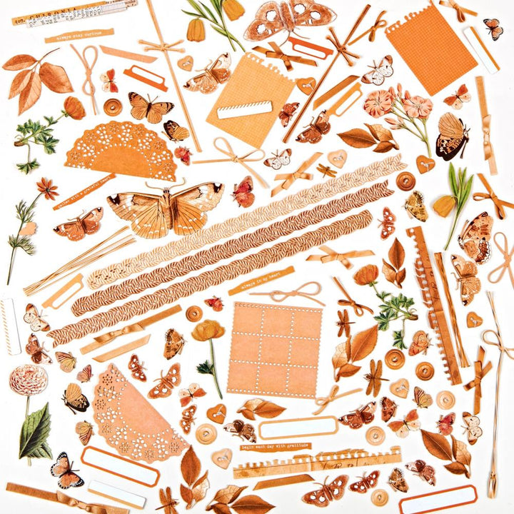 49 and Market Color Swatch: Peach Laser Cut Outs: Elements (CSP24951)