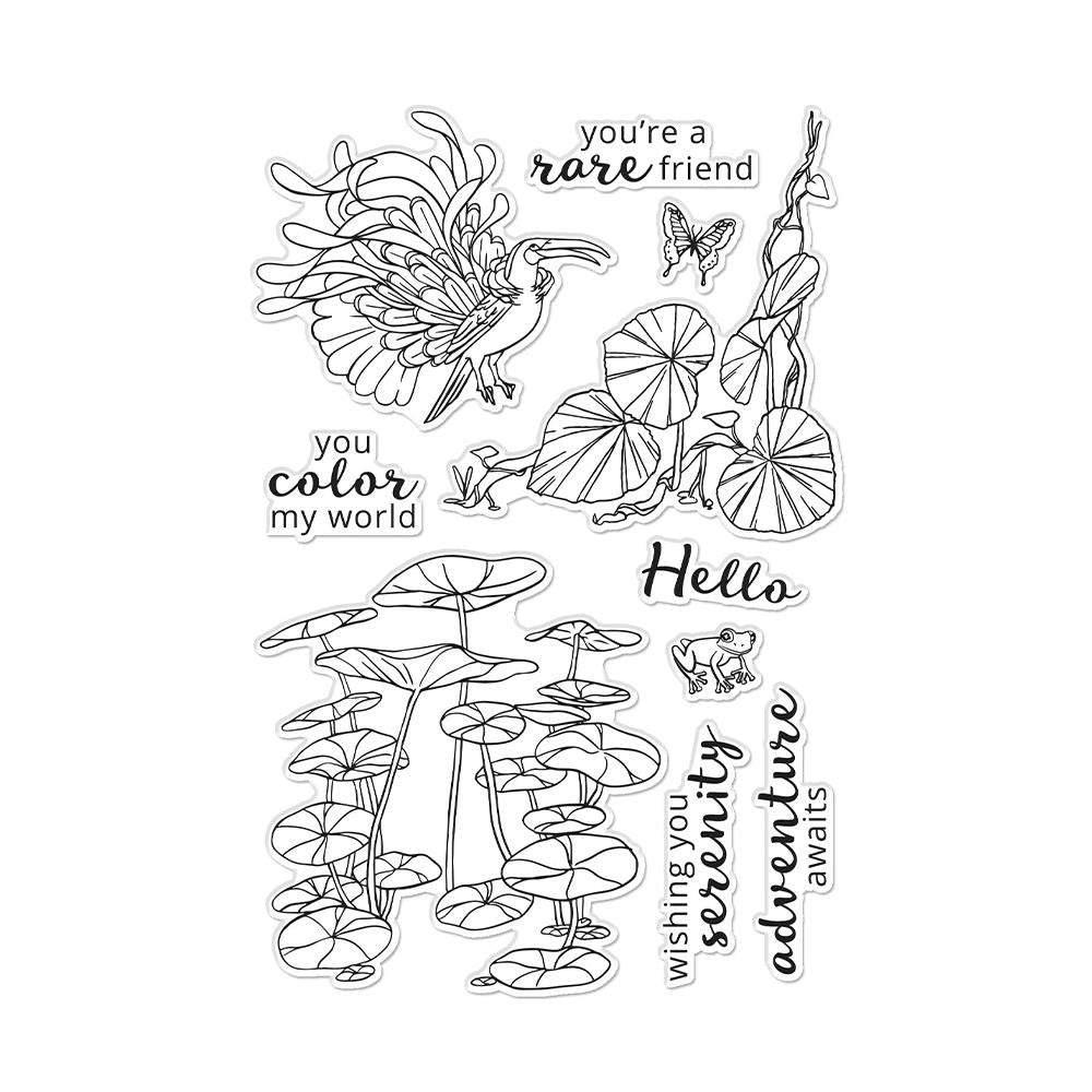 Hero Arts 4"X6" Clear Stamps: Jungle Serenity (5A002CSF1GG96)