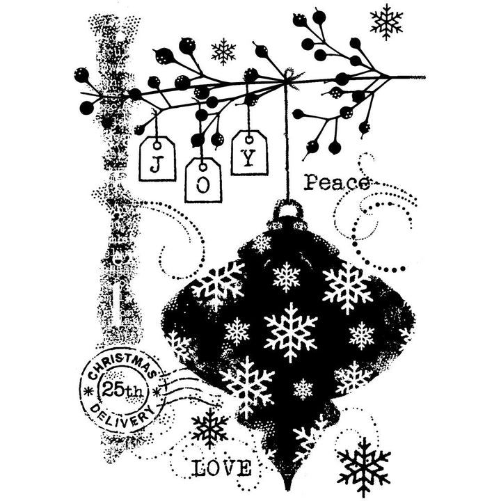 Woodware 4"X6" Clear Stamps: Winter Bauble (FRS1014)