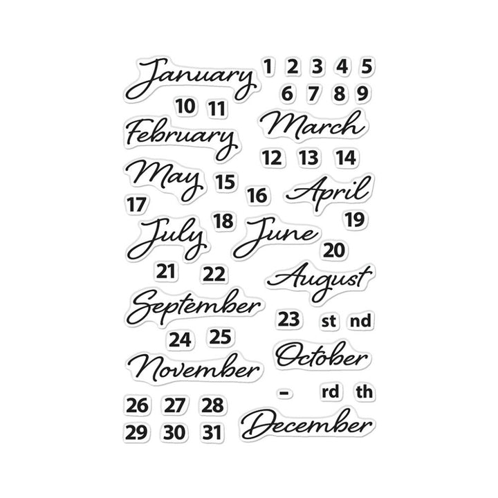 Hero Arts 4"X6" Clear Stamps: Months (HACM737)
