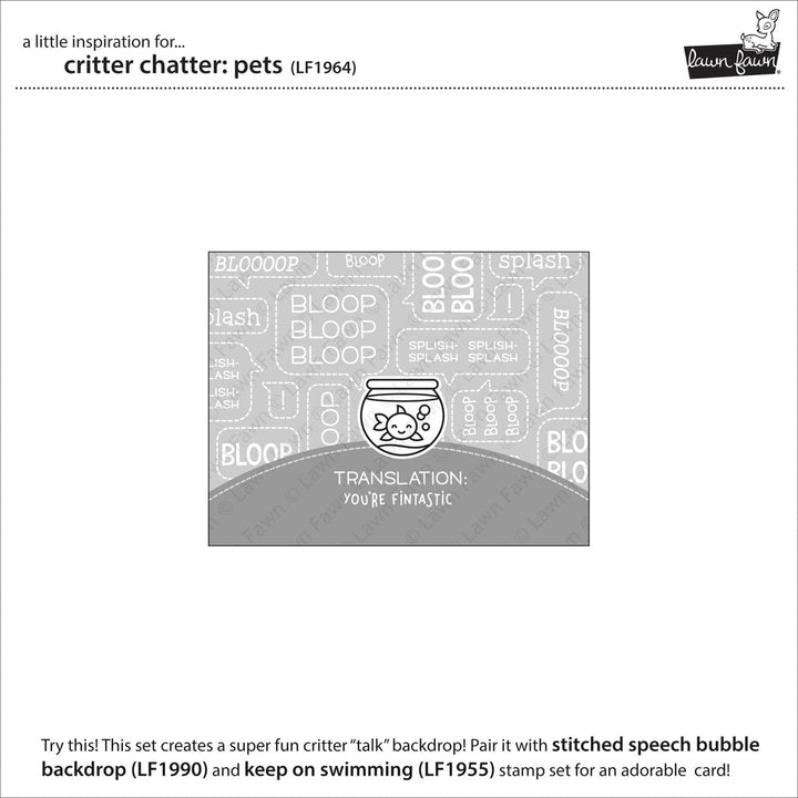 Lawn Fawn 4"x6" Clear Stamps: Critter Chatter - Pets (LF1964)