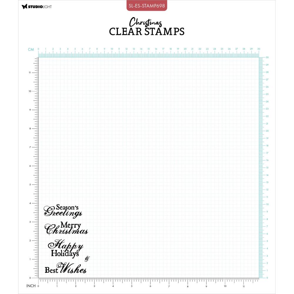 Studio Light Essentials Clear Stamp: Nr. 698, Best Wishes (5A0023HH1G6JF)