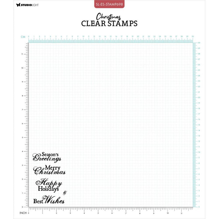 Studio Light Essentials Clear Stamp: Nr. 698, Best Wishes (5A0023HH1G6JF)