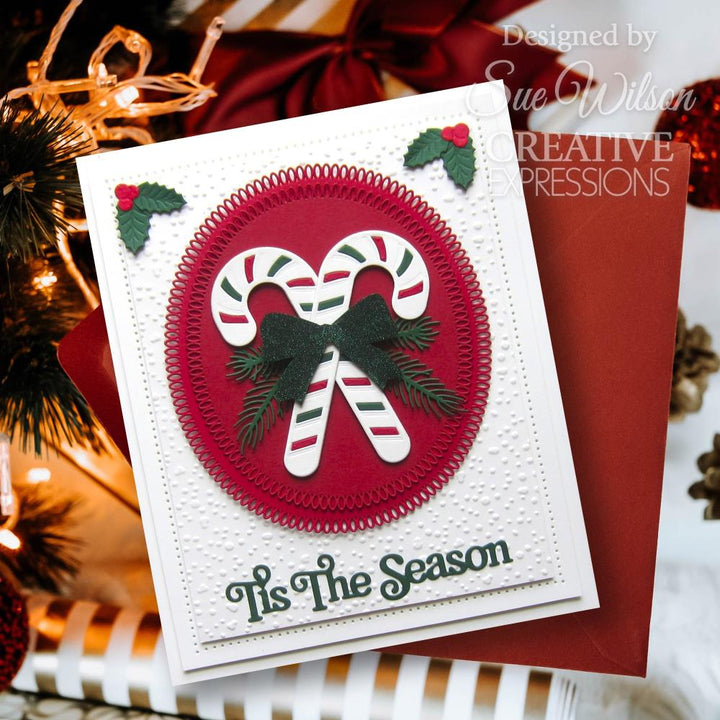 Creative Expressions Craft Dies: Festive Candy Canes, By Sue Wilson (5A00283H1GB5B)