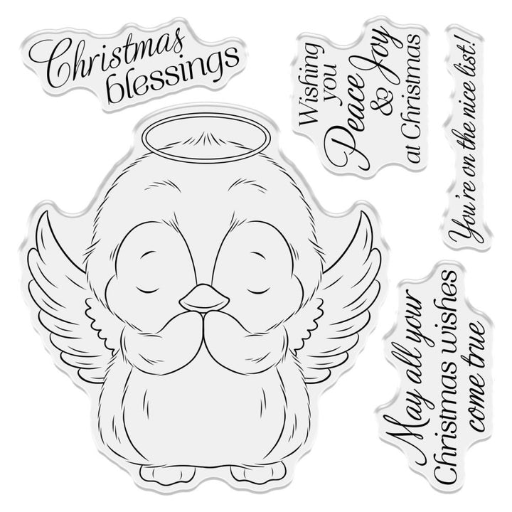 Crafter's Companion 4"X4" Acrylic Clear Stamp: Christmas Blessings (STCACBLE)