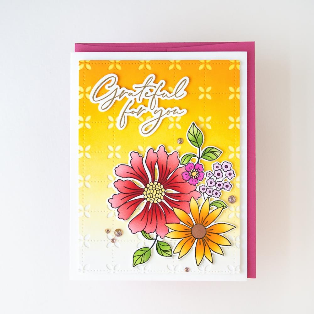 Pinkfresh Studio 4"X6" Clear Stamp Set: Thanks For Being There (PF205623)