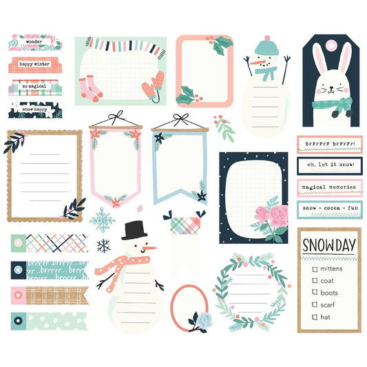 Simple Stories Winter Wonder Bits & Pieces Die-Cuts: Journal, 29/Pkg (WNW21219)