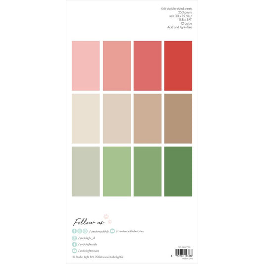 Studio Light Unicolor Essentials 11.8"X5.9" Paper Pad: Nr. 221, Classic Christmas, 24/Pkg (5A0023KN1G6J9)