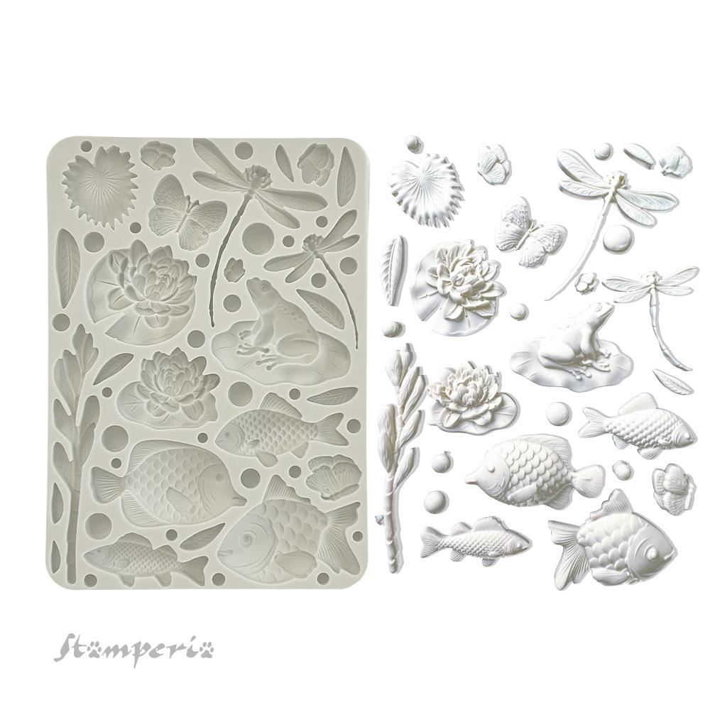 Stamperia Forest A5 Silicone Mold: Fish And Dragonfly (5A002CH71GG14)