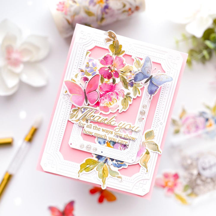Pinkfresh Studio 4"X10m Washi Tape: Artsy Floral (5A0022GV1G59K)